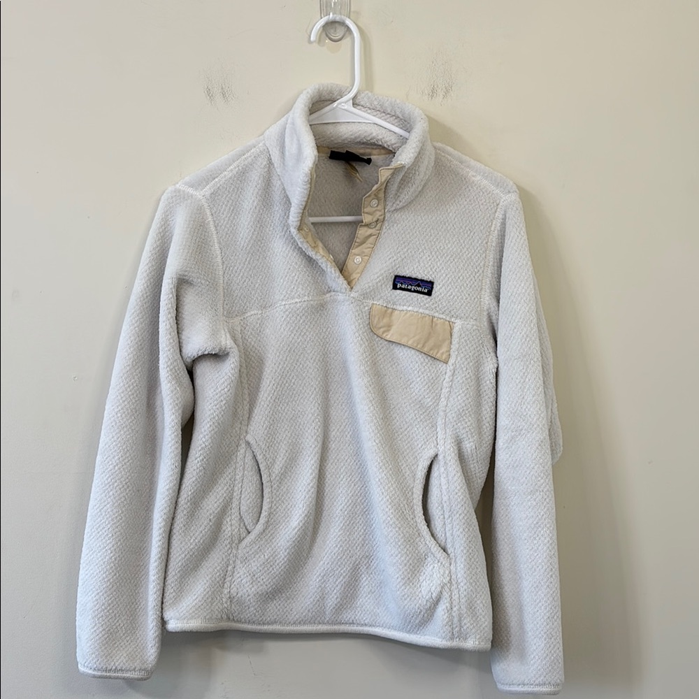 Patagonia Re-Tool Snap-T Pullover Raw Linen White X-Dye Size Small - Picture 4 of 10